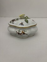Herendi Rothschild mintás porcelán bonbonier cukortartó 1. osztályú hibátlan