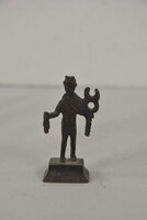 Merkúr római isten mini bronz szobor A372