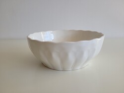 Régi 20,5 cm es gyöngyös Gránit népi tál vintage pörköltes tál