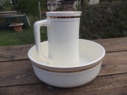 Belga fajansz mosdó tál és mosdó kancsó