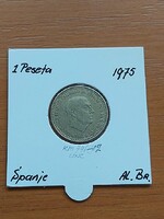 SPANYOLORSZÁG 1 PESETA 1966 (75) Alumíniumbronz, Francisco Franco PAPÍRTOKBAN