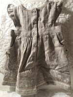 RUHA - GYEREK - ALKUKÉPES - MONSOON - KÖRBEN HÍMZETT - ZSEBES LUXUS- 6 - 12 hónap - PAMUT - HIBÁTLAN