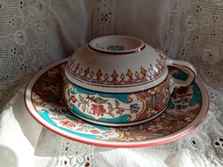 Sarreguemines Minton teás csésze ritka dekorral.