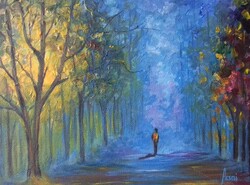 A Tavasz illata című festmény (L.Afremov nyomán) - tájkép