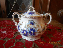 Zsolnay búzavirág mintás cukortartó