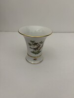 Herendi Rothschild mintás kis porcelán váza 1. osztályú hibátlan