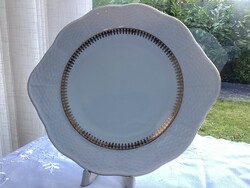 TKThun kosárfonott szélű süteményes porcelán kínáló