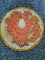 Várdeák Ildikó kakasos falitál 30 cm