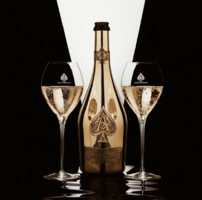 Armand de Brignac „Ace of Spades” pezsgőspohár készlet – 6 darabos, 28,5 cl, fehér logóval