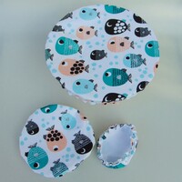 Textil edényfedő szett (3 db/cs) / Halacskák
