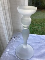 Fehér opálüveg gyertyatartó