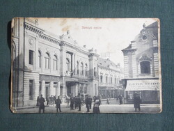 Képeslap,Pécs,Király utca,Nemzeti Casino,Lehr Izidor áruház látkép,részlet,1905-