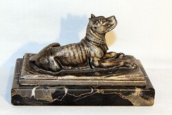 Pit bull pitbull kutya szobor márvány talapzaton