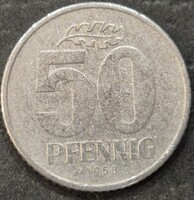 Német Demokratikus Köztársaság 50 pfennig, 1958.