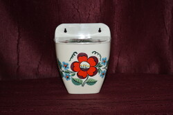 Kalocsai mintás retro műanyag fali sótartó