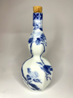 Japán likőrös palack dugóval kék madárral
