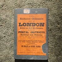 Antik Londoni Térkép 1885-ből