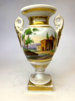 Empire aranyozott váza tájképpel