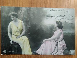 Két hölgy, nők, sárga ruhás hölgy, rózsaszín ruhás hölgy, 1905