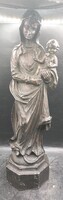 Art Nouveau Cast Iron Virgin Mary with Child, 1890s, 40 cm.