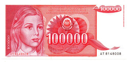 Jugoszlávia 100000 Dinár Bankjegy 1989 P97a aUNC-UNC, hajtatlan