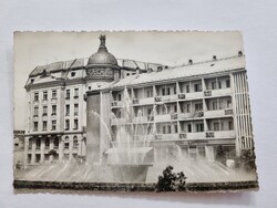 DEBRECEN Petőfi tér fekete-fehér régi  képeslap