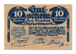 Ausztria Steiermark Styria 10 Heller 1919 PS135