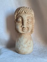"Nyugalom" kő hatású gipsz szobor letisztult római női porté fej