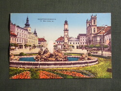 Képeslap,Szlovákia,Banská Bystrica,Besztercebánya,IV. Béla király tér,Machold F. kiadás,1915-