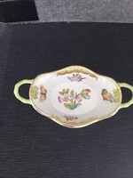 Antik Herendi Viktória mintás/pillangós porcelán füles kínáló