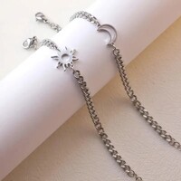 Nap És Hold Karkötő Hipoallergén Ékszerszett Nemesfém Rozsdamentes Acél 2 Darab Együtt Új!