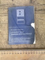 -AV432- Régi Simson Schwalbe Kezelési Útmutató