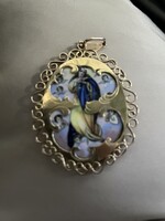 Szűz Mária porcelán medál