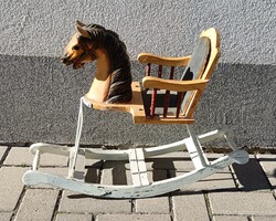 Dekorációs fa hintaló, karácsonyi fotózási kellék