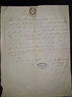 1863, Wodianer Fülöp nyomdász által írt levél