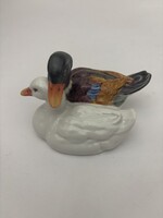 Herendi kicsi kacsapár porcelán figura szobor hibátlan