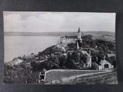 Régi képeslap Tihany látkép - Üdvözlet Tihanyból