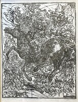 König Róbert (1951-2014) Nagykirály, fametszet (xilográfia) EA II/IV szignózott (2007) 35x45cm