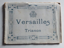 Füzetke a Versailles-i kastélyról, reklámmal, a képek hátoldalán ismertető franciául