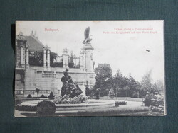 Képeslap,Budapest,Várkert részlet a Turul madárral,Divald Károly Bp. kiadás,1908-