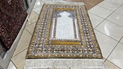 3998 Álomszép Török Kaiseri kézi Selyem perzsa szőnyeg 95X150CM