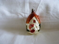 RÉGI ÜVEG KARÁCSONYFADÍSZ - HÁZIKÓ!