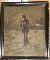 XIX, sz Magyar festő Mednyánszky László :Magányos csavargó