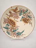 Zsolnay porcelán napraforgó mintás nagy méretű  falitál hibátlan