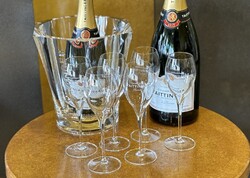 TAITTINGER Champagne Ajándékszett – Diamond Jégvederrel és Lehmann Kristálypoharakkal