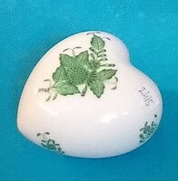 Herendi levélnehezék , zöld Apponyi mintával