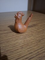 Kerámia tyúkos, madaras síp. 7,5 cm. Hibátlan