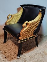 Empire hattyús faragott fa szék fotel ALKUDHATÓ