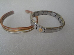 2 db eredeti ékszer karkötő/karperec SERGIO LLB CALIFORNIA és NOMIATION  S MÉRETŰEK