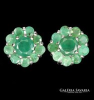 925 ezüst smaragd fülbevaló